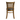 Wooden chair with a gray cushion on a white background