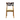 Wooden chair with a floral-patterned backrest on a white background