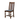 Wooden chair with a patterned cushion on a white background