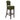 Green bar stool with dark wood legs on a white background