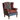 Multicolored leather armchair with a diamond pattern on a white background