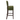 Green bar stool with wooden legs on a white background