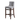 Gray upholstered bar stool with wooden legs on a white background