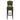 Green bar stool with dark wood legs on a white background