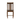 Wooden chair with a patterned cushion on a white background