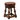 Wooden stool with round top and hexagonal legs on a white background