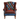 Multicolored leather armchair with a diamond pattern on a white background