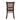 Wooden chair with a patterned cushion on a white background
