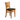 Wooden chair with a black cushion on a white background