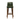 Green leather bar stool with wooden legs on a white background