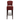 Red bar stool with dark wood legs on a white background
