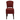 Red upholstered chair with dark wood legs on a white background