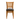 Wooden chair with a gray cushion on a white background