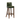 Green bar stool with wooden legs on a white background