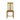 Wooden chair with a brown cushion on a white background
