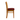 Wooden chair with a red cushion on a white background