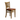 Wooden chair with a brown cushion on a white background