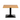 A square coffee table with a solid wood top and a metal base with a light finish.