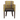 Chair with plaid backrest and brown seat on a white background