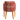 Chair with red plaid fabric and wooden legs on a white background