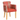 Red plaid chair with wooden legs on a white background