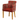 Red plaid armchair with wooden legs on a white background