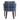 Chair with blue plaid cushion and wooden legs on a white background