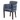 Blue plaid armchair with wooden legs on a white background