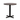 Round table with a dark brown top and black metal base on a white background