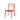 Red plastic dining chair