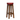 Wooden bar stool with a red seat on a white background