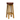 Wooden bar stool with a round seat on a white background