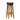 Wooden bar stool with green cushioned seat on a white background