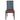 Blue patterned back with a brown vinyl seat on a white background