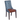 Blue patterned back with a brown vinyl seat on a white background