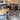 Light wood Country chairs with blue seat pads in a dining room