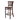 Dark wood Ohio bar chair angle view