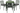 Set of 4 green metal outdoor chairs with a matching table