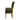 Green upholstered chair with wooden legs on a white background