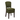 Green upholstered chair with wooden legs on a white background