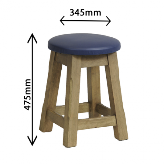 Button Low Stool fully Padded 1