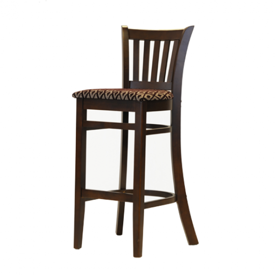 Ohio Bar Chair Dark Walnut Padded Seat Diamond Aubergine 3
