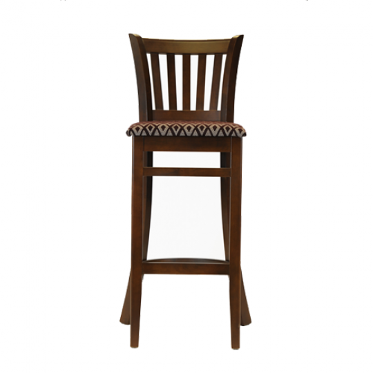 Ohio Bar Chair Dark Walnut Padded Seat Diamond Aubergine 1