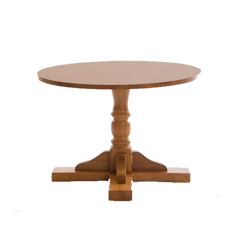 Stowe Round Pedestal Traditional Coffee Table Soft Oak Wooden Pubstuff 4