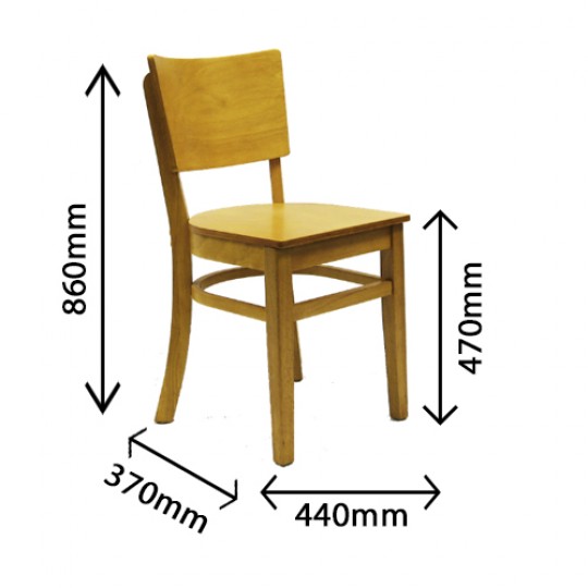 Venice wooden seat measurements