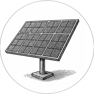 Sketch image of a solar panel