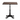 Metal Verona dining table with dark walnut wooden table top