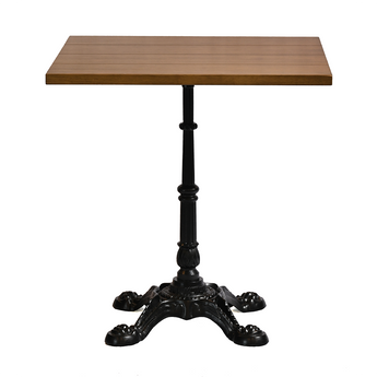 Metal Verona dining table with weathered oak wooden table top