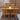 WAREHOUSE CLEARANCE: 1940 Dining In soft oak Upholstered in red diamond with rectangle table set