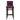 Avon bar chair with a dark walnut stain and purple fabric